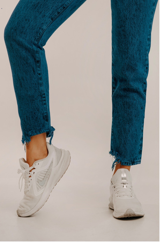 Kendall marble blue jeans image number null