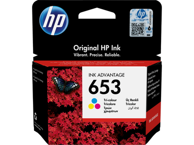 Hp ink cartridge 3ym74ae, 653, tri-colour