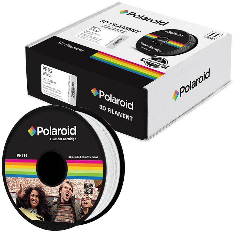 Petg - polaroid white universal 1kg filament 1.75mm, , medium image number null