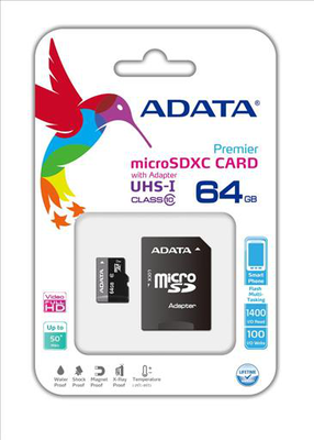 64GB microsdxc card uhs-i class-10