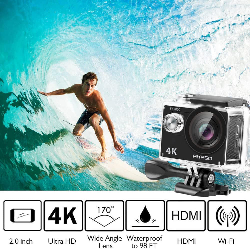 Akaso action camera 4k30fps 20mp ek 7000, , medium image number null