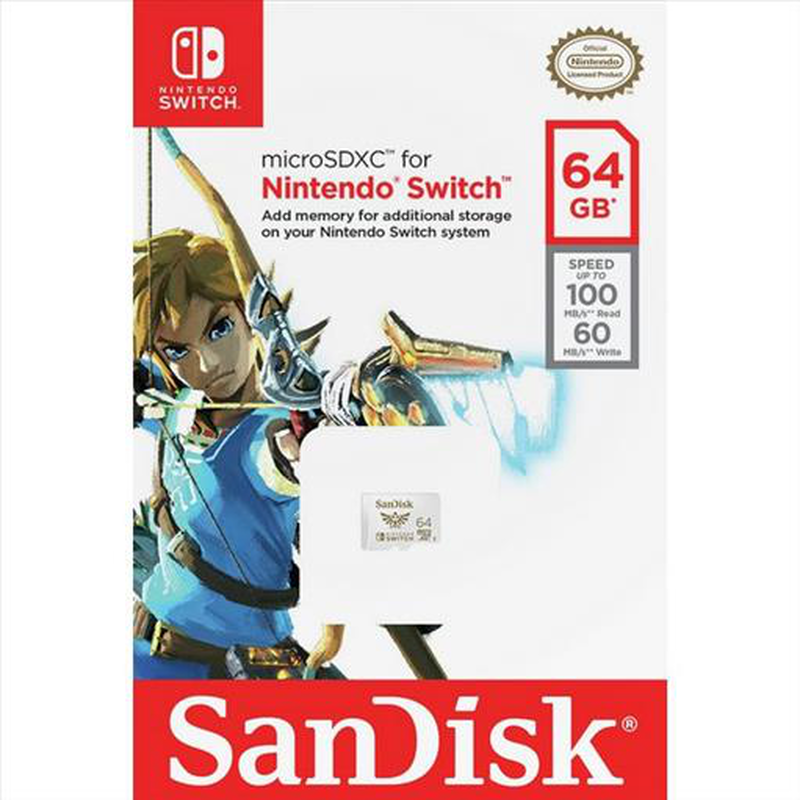 Sandisk micro sd 64GB 100mb/s for nintendo, , medium image number null