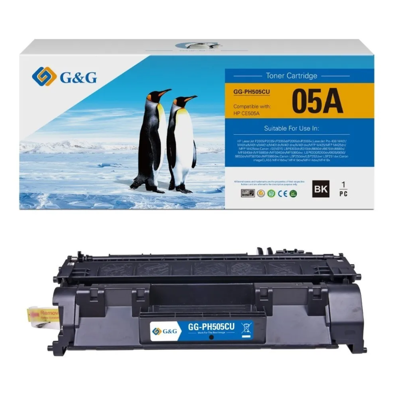 G&g replacement toner cartridges for hp ce505a, , medium image number null