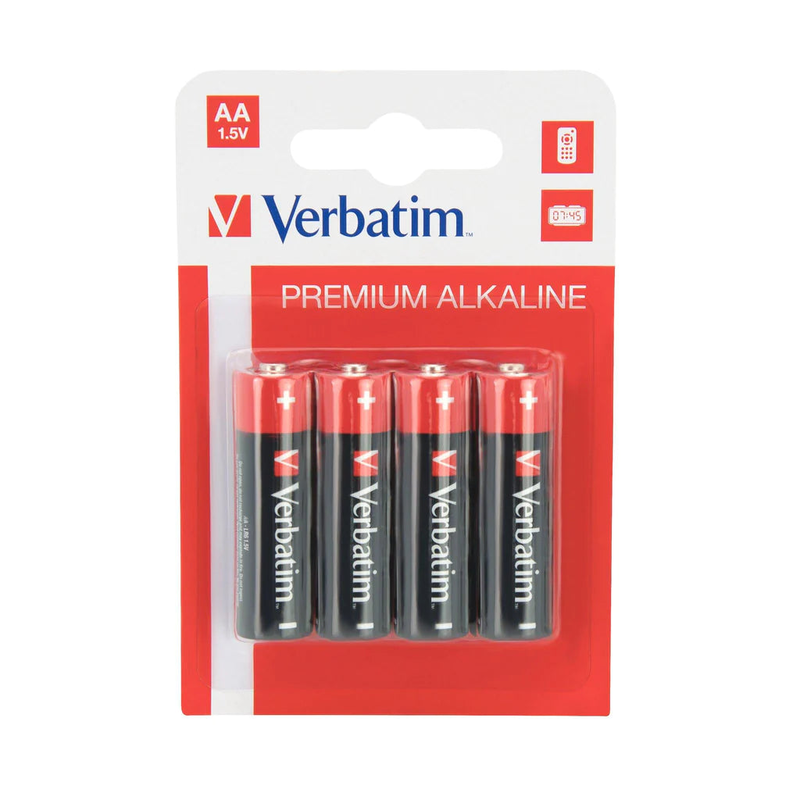 Verbatim premium alkaline aa (4 pack), , medium image number null