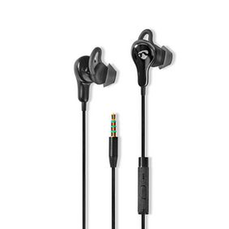 Sport headphones wired in-ear 1.2m cable black, , medium image number null