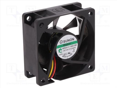 Fan 12v dc 60x60x25mm 39.72m3/h 27dba