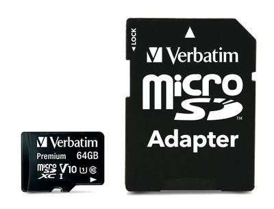 Verbatim microsdhc 64GB class 10 with adaptor