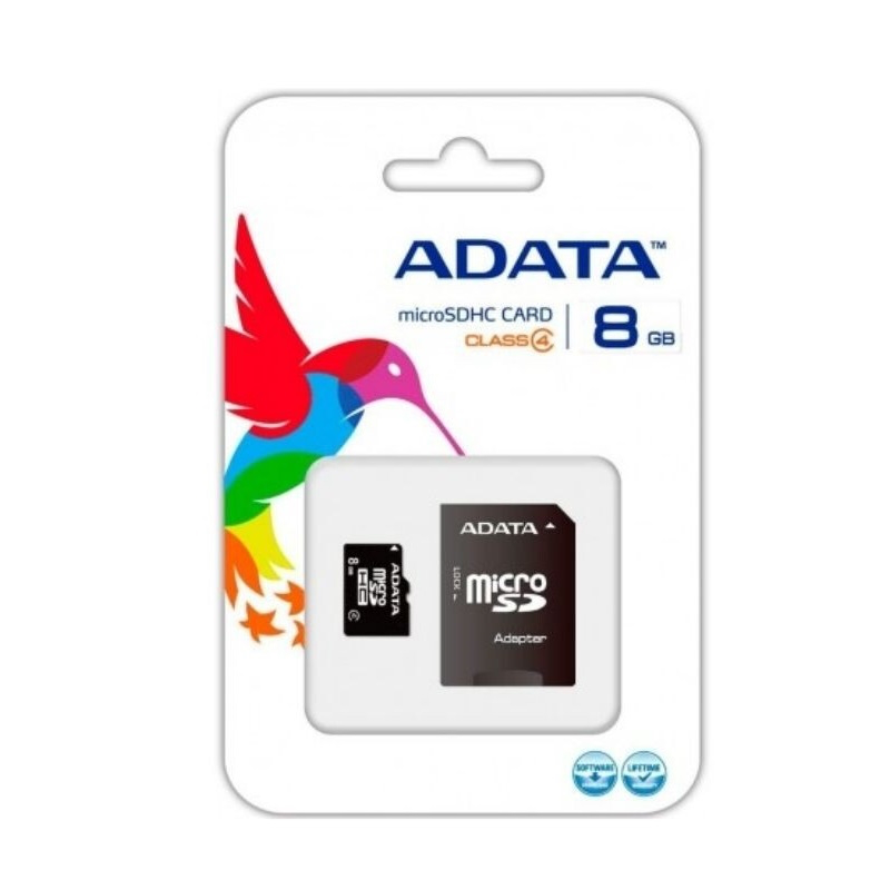 Adata 8GB microsdhc card class 4 micro sd, , medium image number null