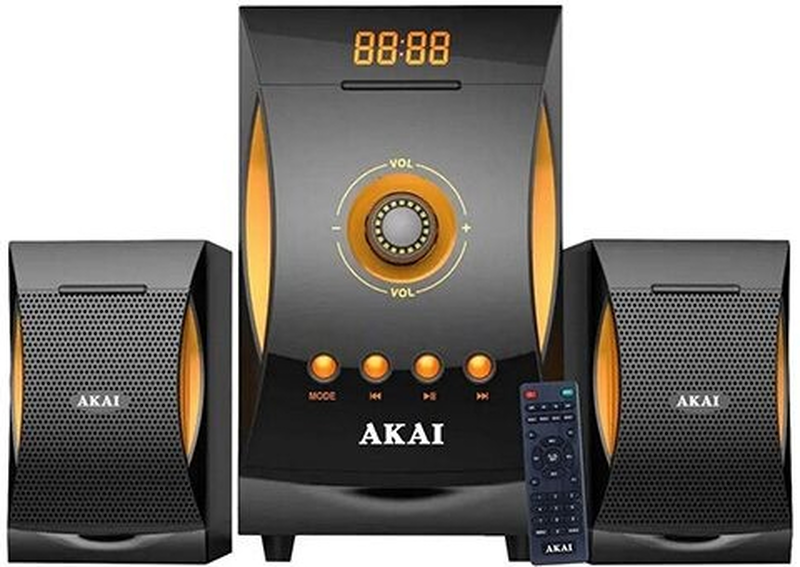 Ss032a-3515 akai sound system 2.1 10582-0089 38w with digital media player and bluetooth black, , medium image number null