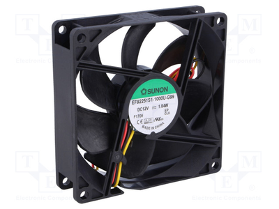 Fan 12dc 92x92x25mm 1.84w