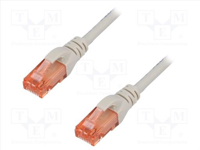 Cat6  0.25m patch cable grey