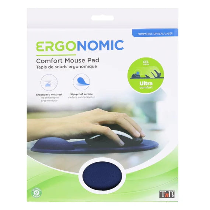 Tnb ergonomic mouse pad with wrist-rest blue, , medium image number null