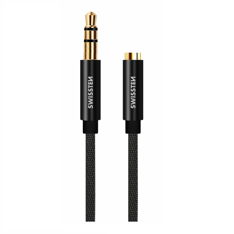 Swissten  audio 3.5mm jack male to jack female  1.5m black, , medium image number null