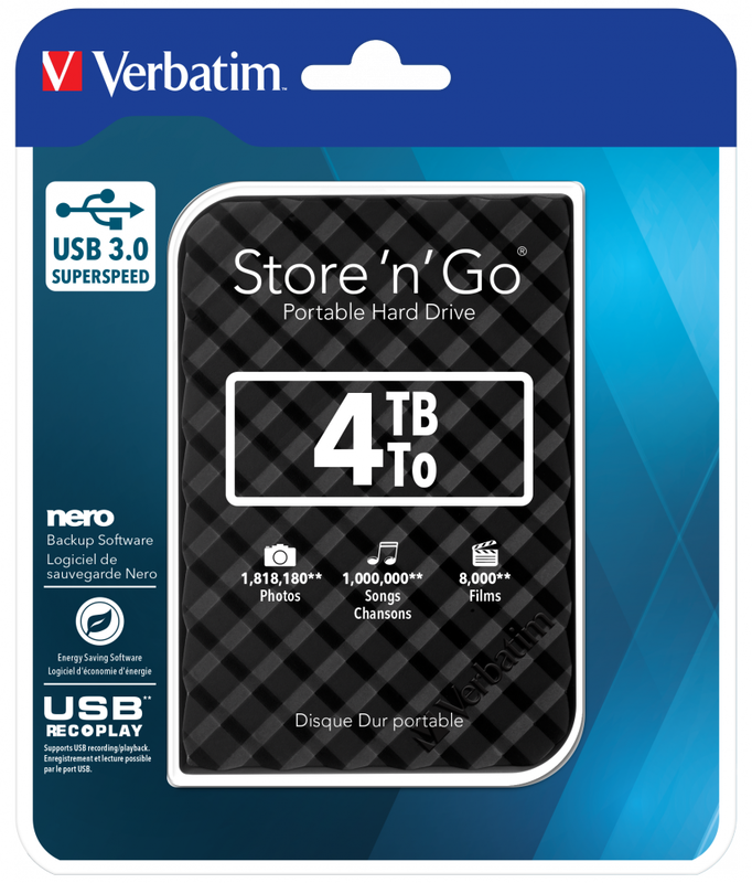 HDDUSB 3.0 4TB 2,5''(9,5mm) verbatim black, , medium image number null