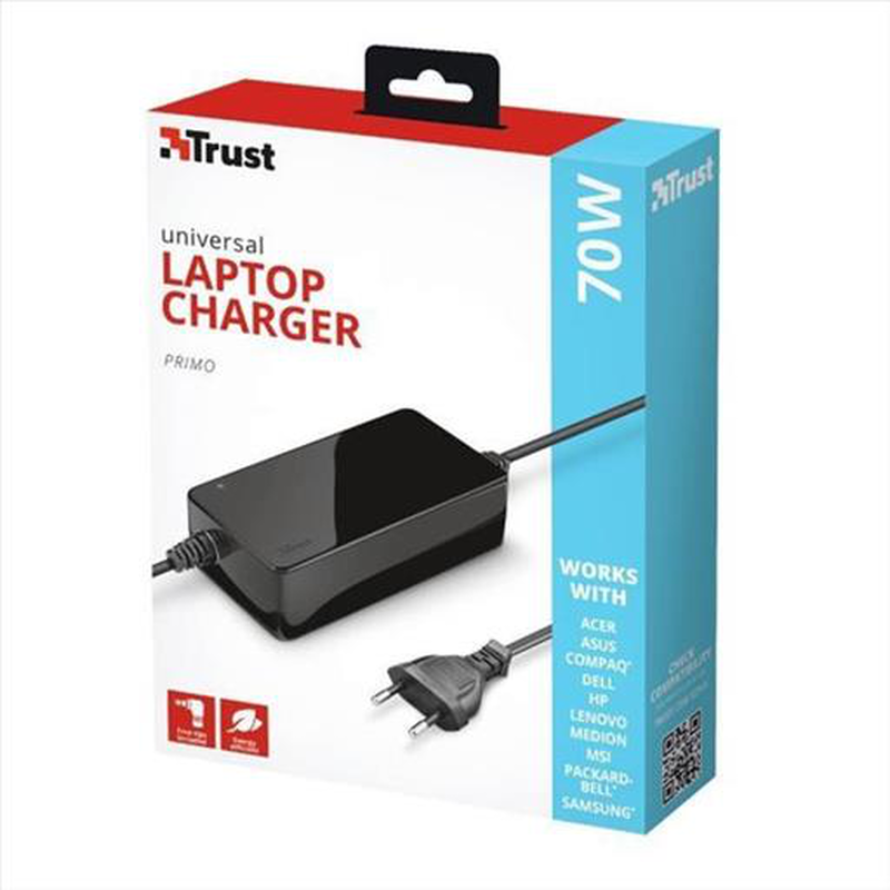 Trust primo universal laptop charger 70w, , medium image number null