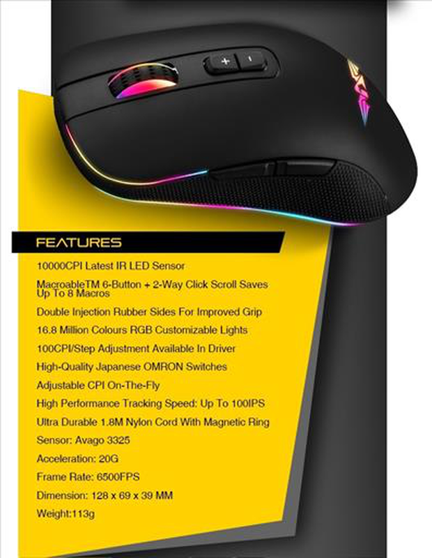 Armaggeddon falcon 3 pro gaming mouse, , medium image number null