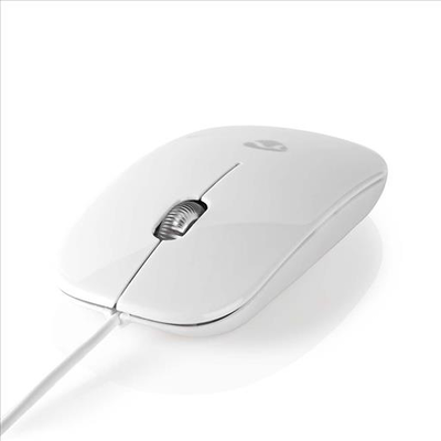 Wired mouse 1000 dpi 3-button white