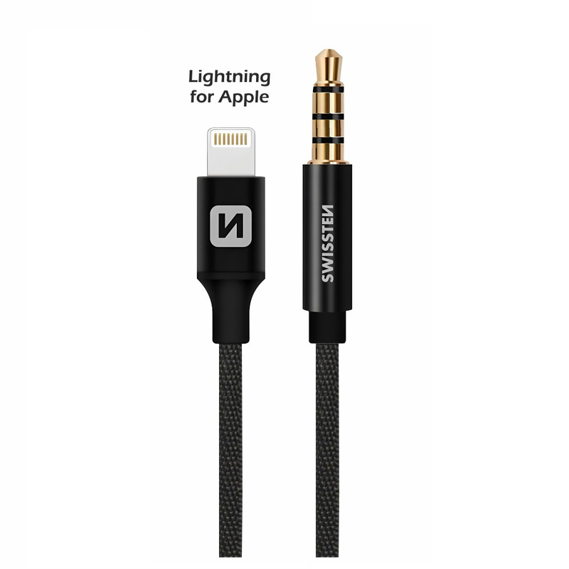 Swissten  audio lightning to 3.5mm jack 1.5m black, , medium image number null