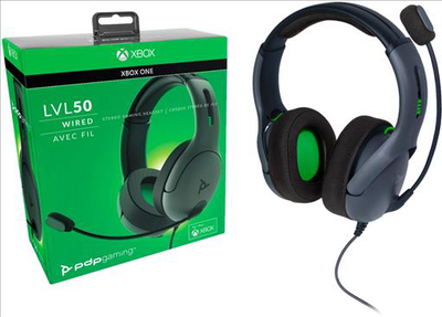 Pdp lvl50 wired xbox one grey headphones