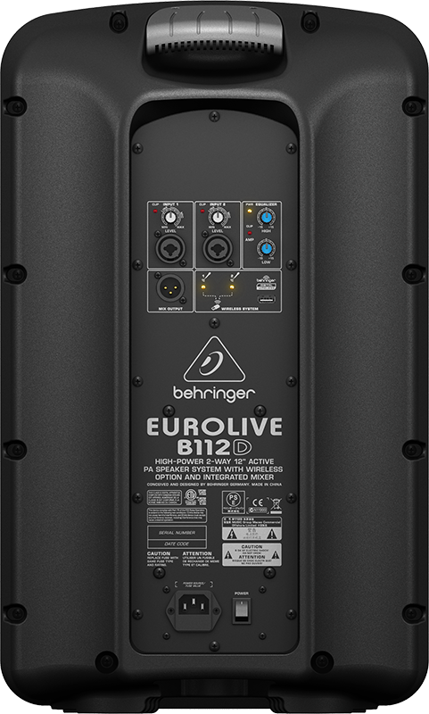 Behringer eurolive b-112-d active 2-way 12" pa speaker system, , medium image number null