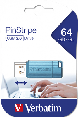 Verbatim USB 64GB caribbean blue pinstripe