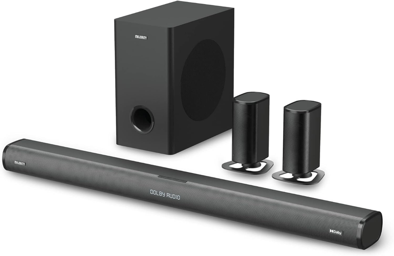 Majority soundbar everest 300w 5.1 detach.speakers wireless subwoofer, , medium image number null