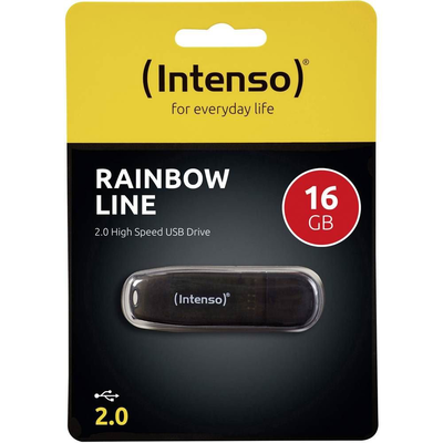 Intenso USB 2.0 stick 16GB black 3502470 rainbow line