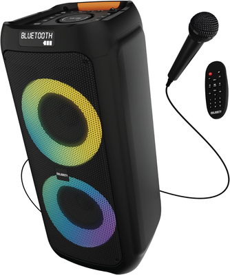 Majority speakers portable karaoke p300 300w wire mic