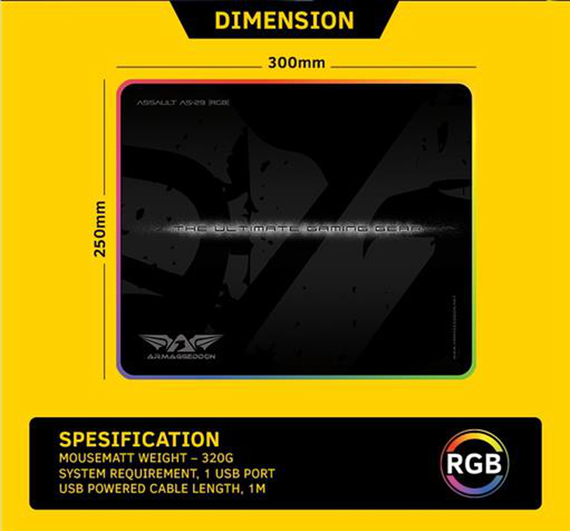 Armaggeddom as-29r pro gaming rgb mousemat, , medium image number null