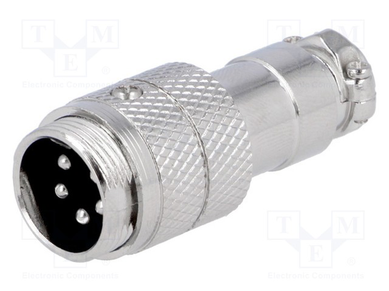 Microphone 5 pin  male plug for cable, , medium image number null