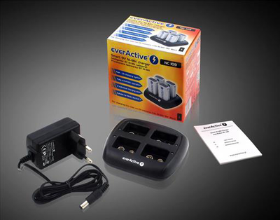 Professional charger 4x9v everactive nc-109