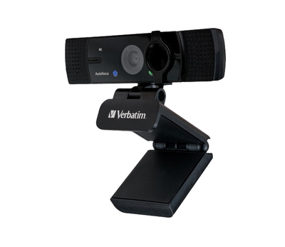 Verbatim webcam 4k autofocus wide angle with dual microphone awc-03