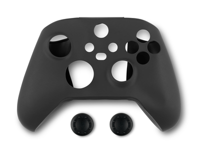 Spartan gear controller silicone skin cover and thump grips for xbox series x/s black