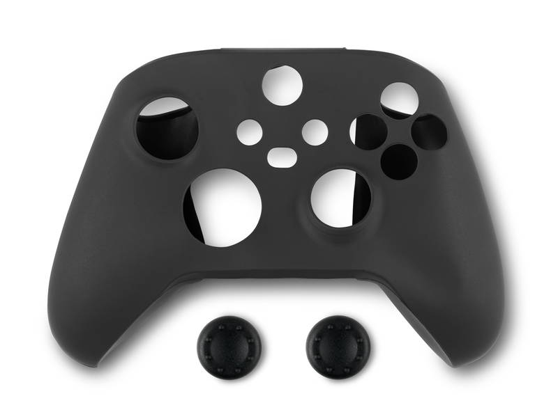 Spartan gear controller silicone skin cover and thump grips for xbox series x/s black, , medium image number null