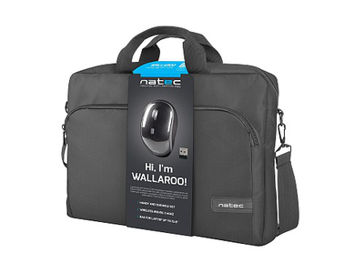 Natec wallaroo laptop bag with wireless mouse