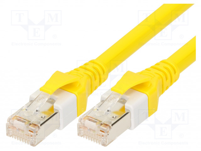 Cat6 s/ftp patch cord cable stranded cu pur lszh yellow 15m
