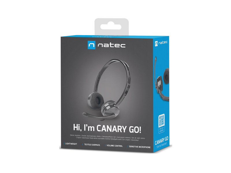 Natec headset with microphone 3.5mm canary go, , medium image number null