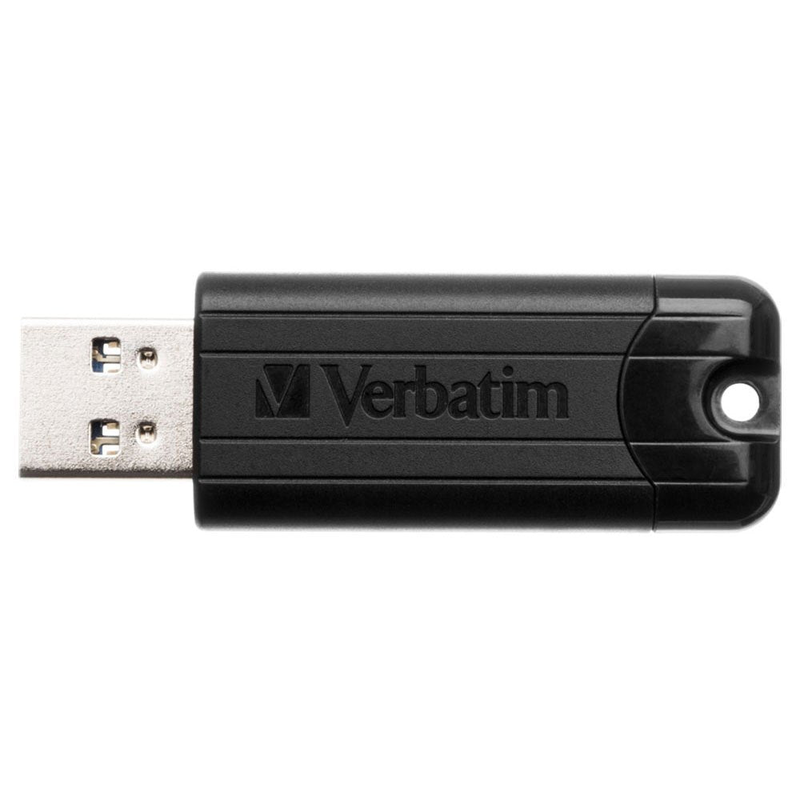 Verbatim USB 16GB 3.0 v3 black pin stripe drive, , medium image number null