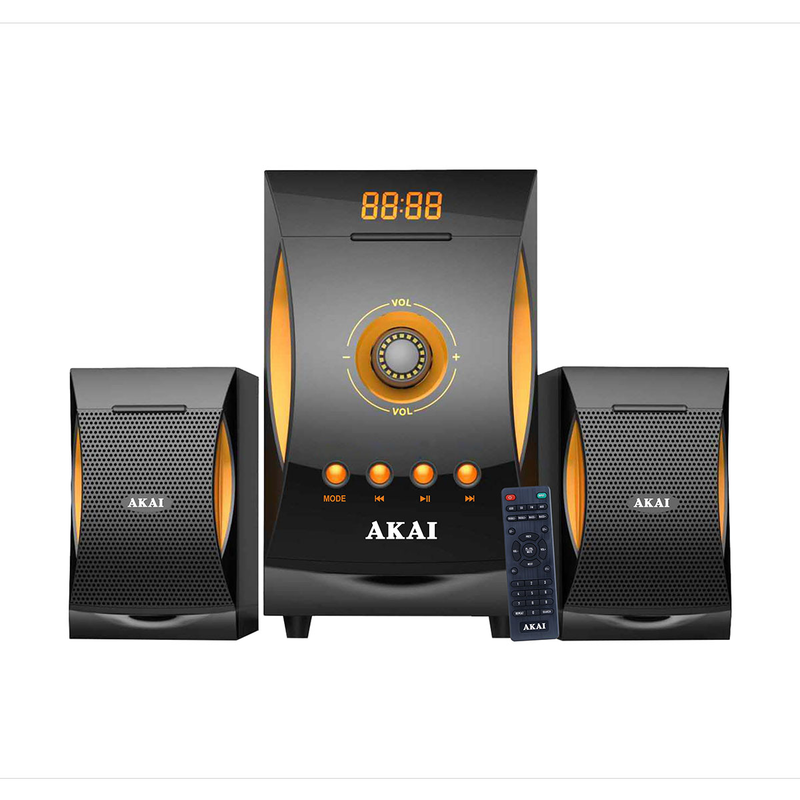 Ss032a-3515 akai sound system 2.1 10582-0089 38w with digital media player and bluetooth black, , medium image number null