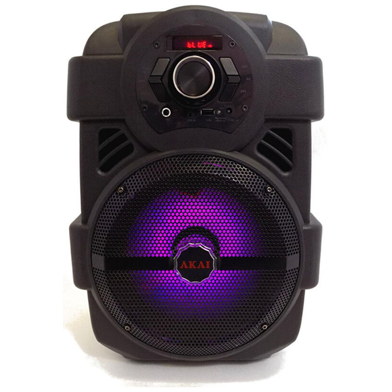 "akai abts-808l  portable bluetooth speaker with led and microphone – 10w", , medium image number null