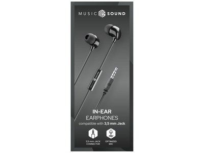 Cellular line music sound wired earphones black