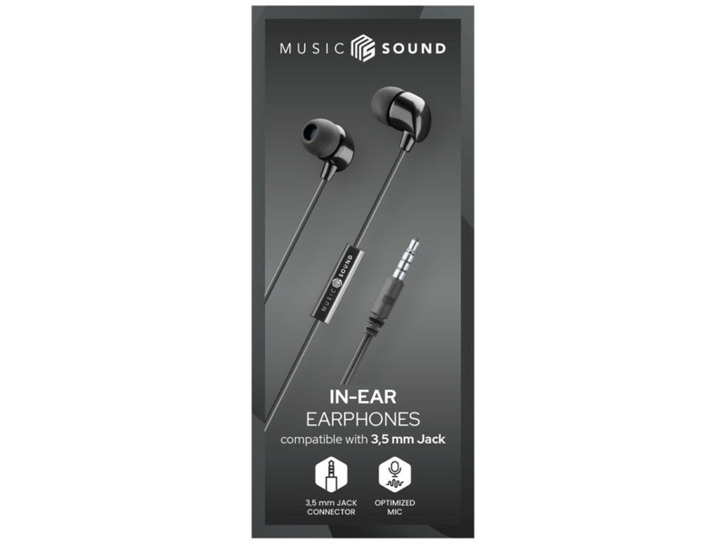 Cellular line music sound wired earphones black, , medium image number null