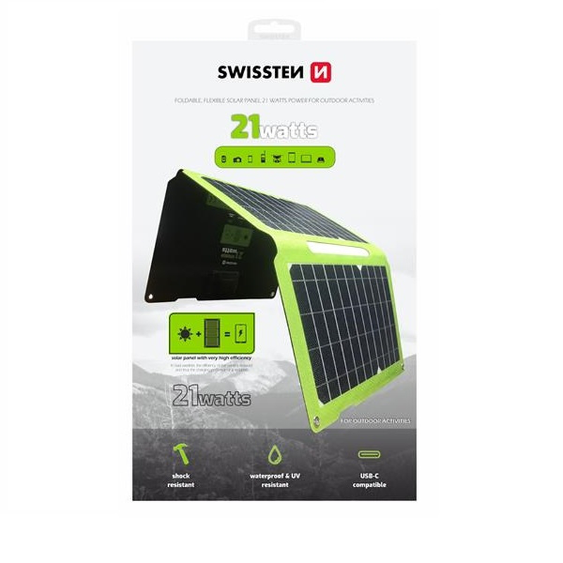 Swissten foldable solar panel 21w, , medium image number null