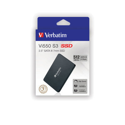 Ssd internal vi550 s3 512GB  2.5'' sata III 7mm verbatim