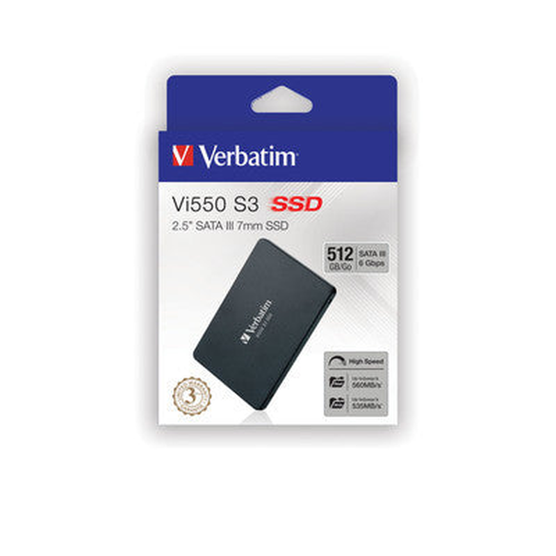 Ssd internal vi550 s3 512GB  2.5'' sata III 7mm verbatim, , medium image number null