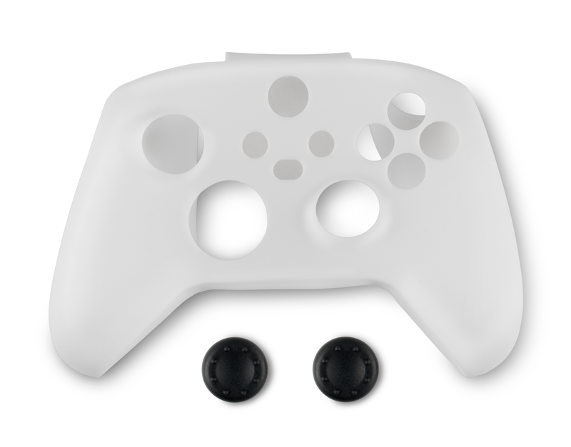 Spartan gear controller silicone skin cover and thump grips for xbox series x/s white, , medium image number null