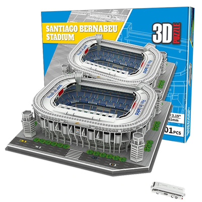 3d puzzle santiago bernabeu stadium - real madrid 101pcs
