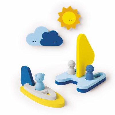 Quut quutopia bath toy - sailing adventure puzzle set