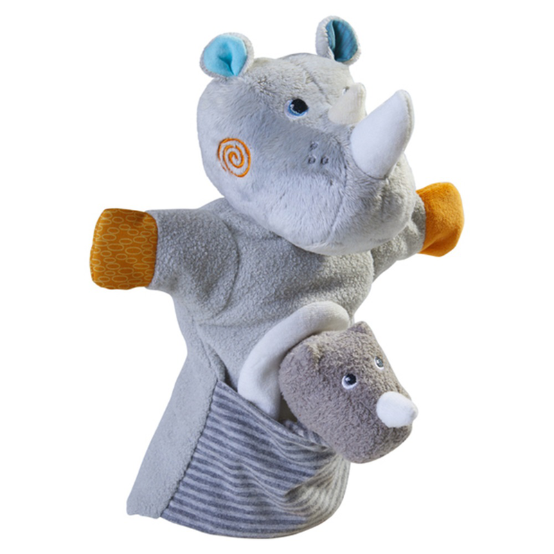 Haba puppet rhino with calf, , medium image number null