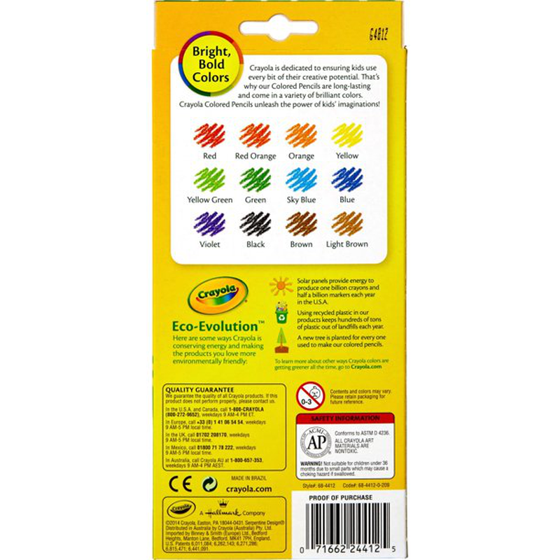 Crayola erasable colored pencils, school supplies, 12 pack of 12 count, , medium image number null